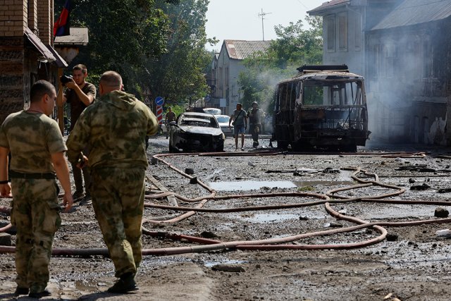 Пожары вспыхнули на севере Донецка после обстрелов ВСУ