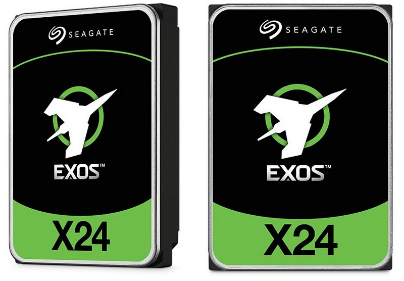 Seagate представила жёсткие диски Exos X24 объёмом 24 Гбайт с CMR-записью