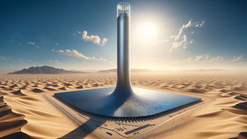 Арабские учёные придумали солнечную башню, которая будет давать электричество днём и ночью