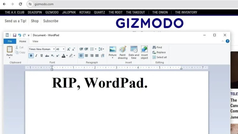 Microsoft объявила о скором удалении WordPad из Windows 11
