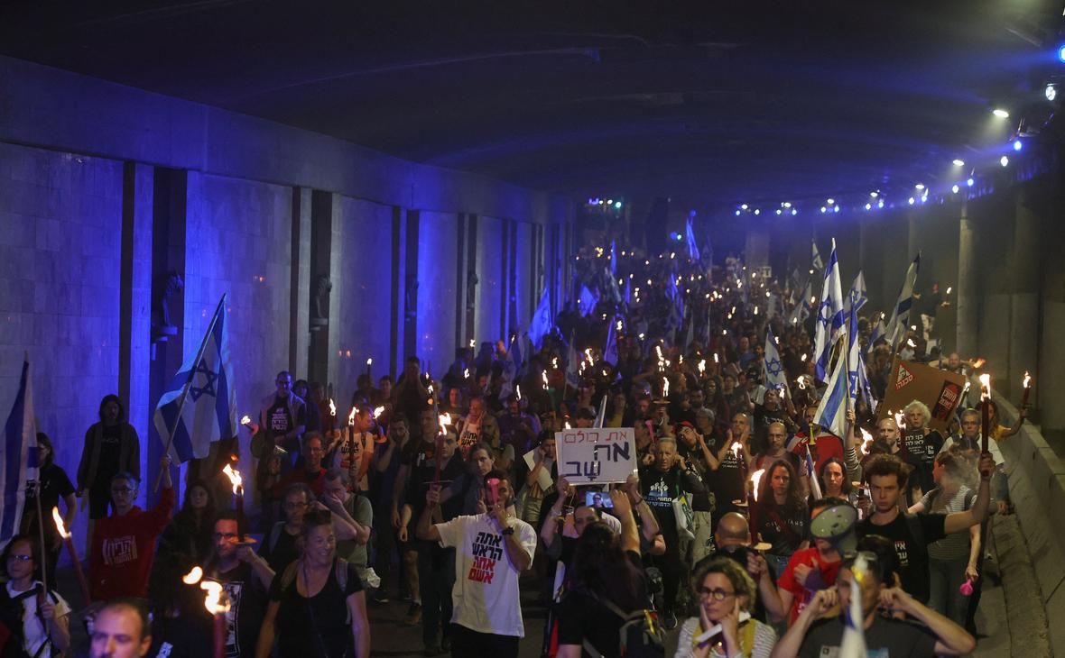 В Иерусалиме протестующие попытались прорваться к резиденции Нетаньяху