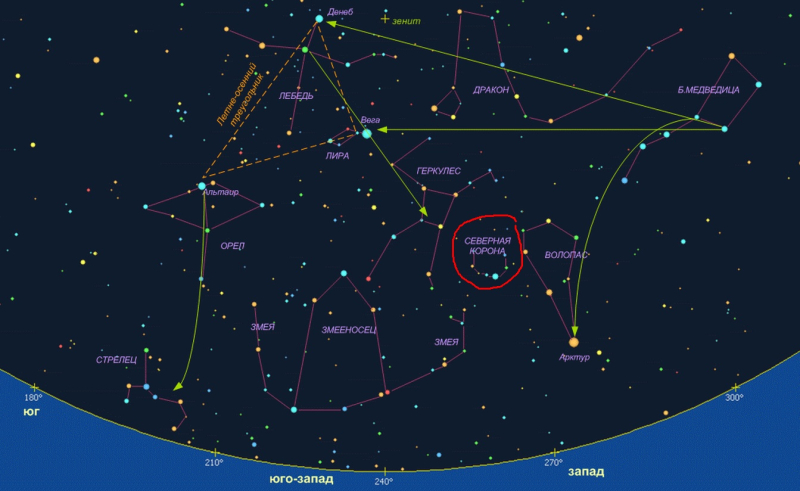В ближайшие месяцы в созвездии Северная Корона произойдёт вспышка, которую будет видно невооружённым глазом