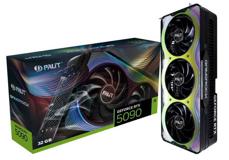 Palit представила видеокарты GeForce RTX 5080, RTX 5070 Ti и RTX 5070 в версиях GameRock и GamingPro