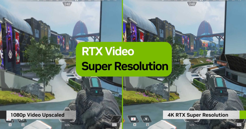 Технология ИИ-масштабирование видео RTX Video Super Resolution теперь потребляет на 30 % меньше ресурсов GPU