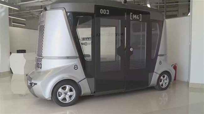 Россия представила беспилотный автобус для чемпионата мира по футболу 2018 года
