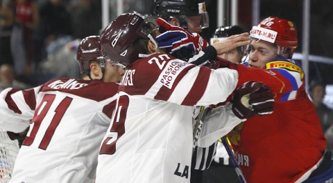 Россия разгромила Латвию на ЧМ по хоккею