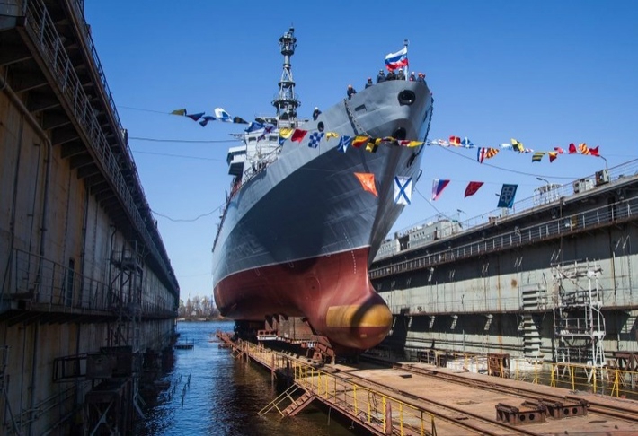 В Санкт-Петербурге спущен на воду разведывательный корабль «Иван Хурс»
