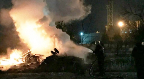 В МВД Украины назвали причину падения вертолета в Кременчуке