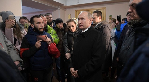 Путин пообещал жителям Кемерово наказать всех виновников трагедии в ТЦ‍