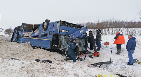 В Калужской области разбился автобус с детьми