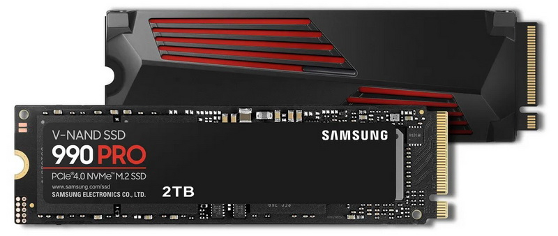 Samsung 990 Pro выйдет в версии на 4 Тбайт со скоростью до 7540 Мбайт/с