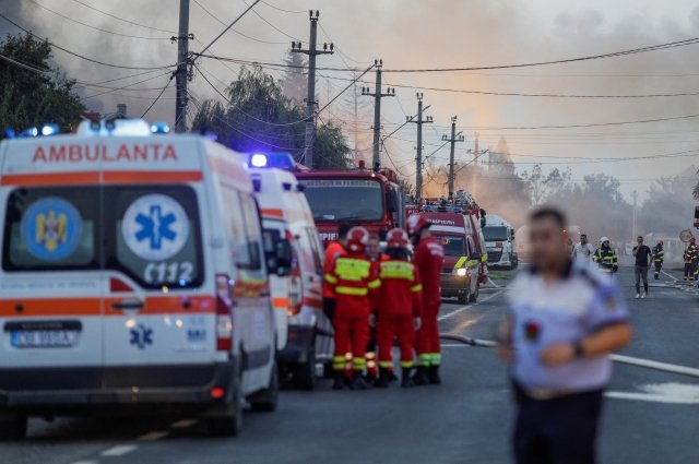 В Румынии пожарные локализовали возгорание на заправке