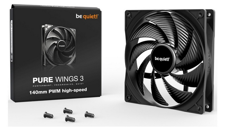 Be quiet! представила тихие корпусные вентиляторы Pure Wings 3 с высоким статическим давлением