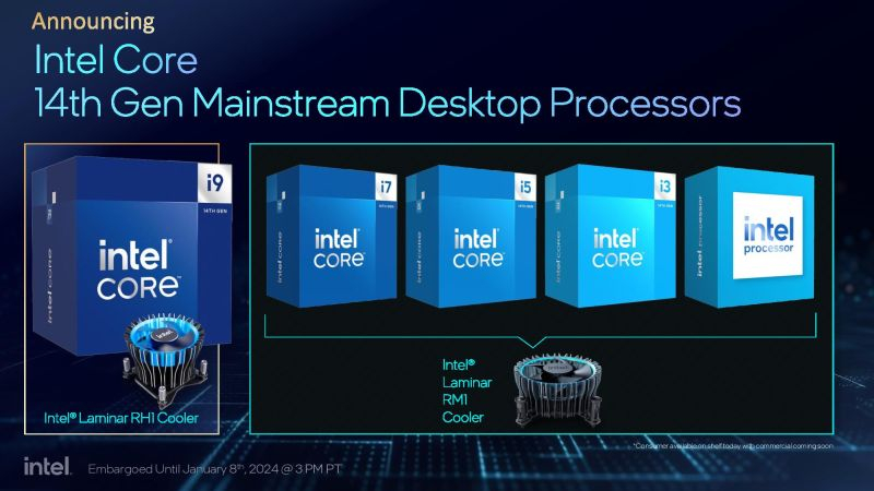 Intel представила 18 новых моделей настольных процессоров Raptor Lake Refresh — все без возможности разгона