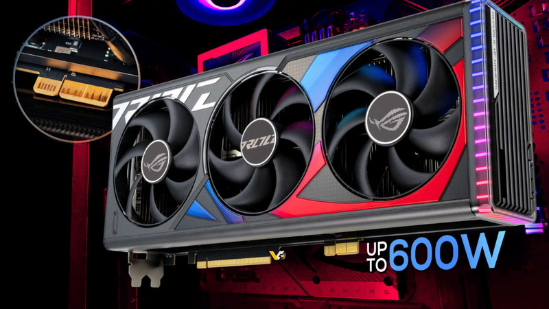 ASUS представила GeForce RTX 4090 и RTX 4070 Ti Super без привычных разъёмов питания, а также особую материнскую плату для них