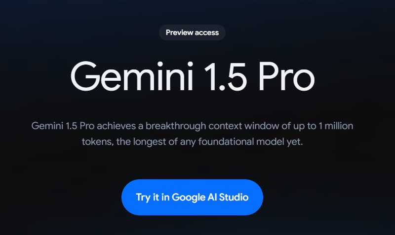 Google открыла доступ к мощной нейросети Gemini 1.5 Pro