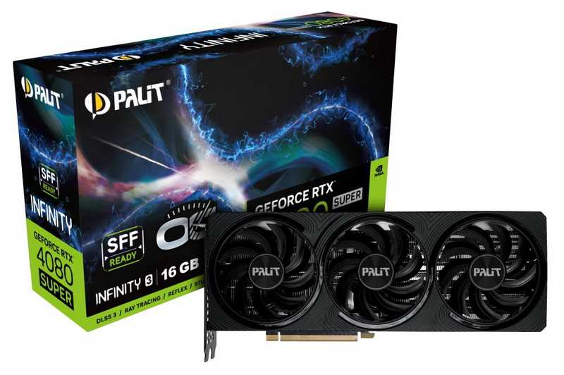 Palit представила GeForce RTX 4080 Super, RTX 4070 Ti Super и RTX 4070 Super Infinity 3 для компактных систем