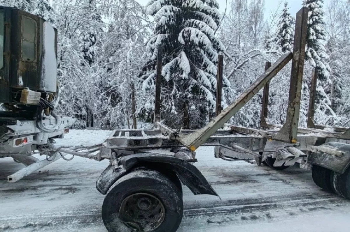 В Ленобласти столкнулись лесовоз и пассажирский автобус, один человек погиб