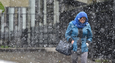 В Москву пришел шторм со снегом