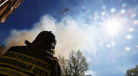 МЧС: Пожар в центре Москвы ликвидирован