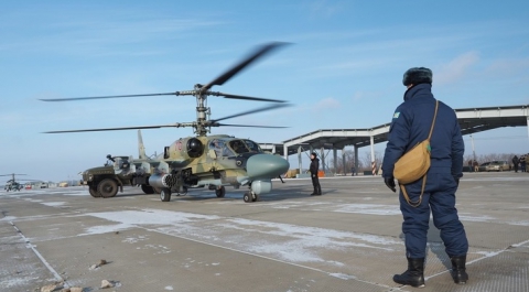 В авиаполк на Кубани поступили два новых ударных вертолёта Ка-52 «Аллигатор»