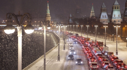 МВД предупреждает водителей о непогоде в Москве на выходные