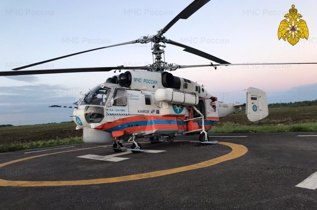 В Подмосковье вертолет направили на место пожара в Подольске
